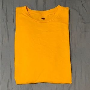 H&M Solid yellow/orange tee